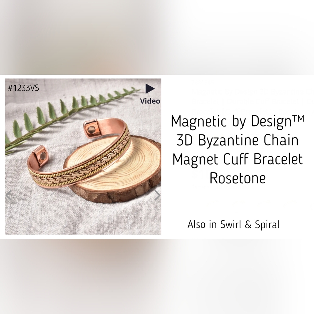 Magnetic by Design™ therapy bracelets w/unique designs, 2 styles, price each